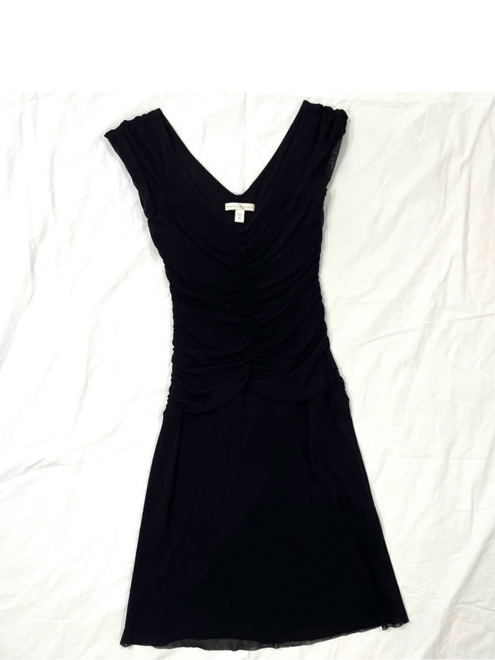Weston Wear BodyCon Little Black Dress with Ruched Front, Size Medium - Picture 2 of 6